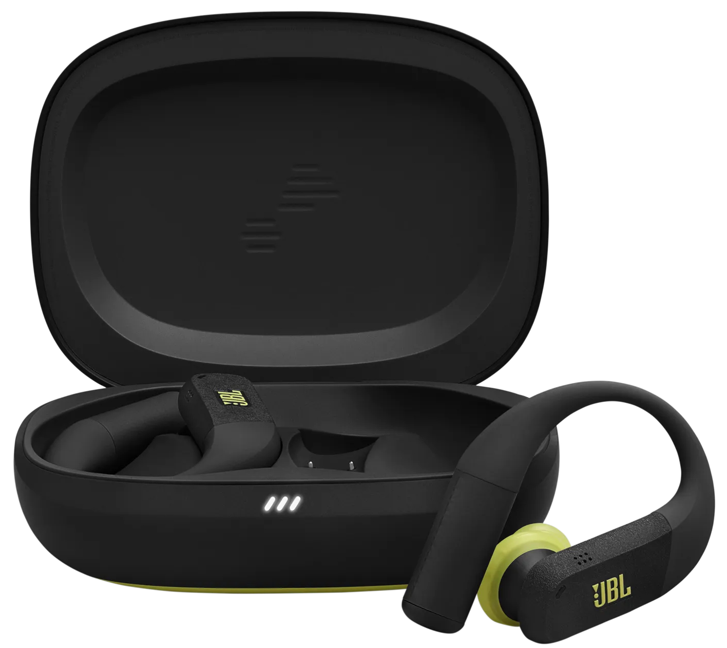 Наушники вкладыши беспроводные TWS JBL Endurance Peak 4 Black/Lime (JBLENDUPEAK4BLKL) - Фото 1