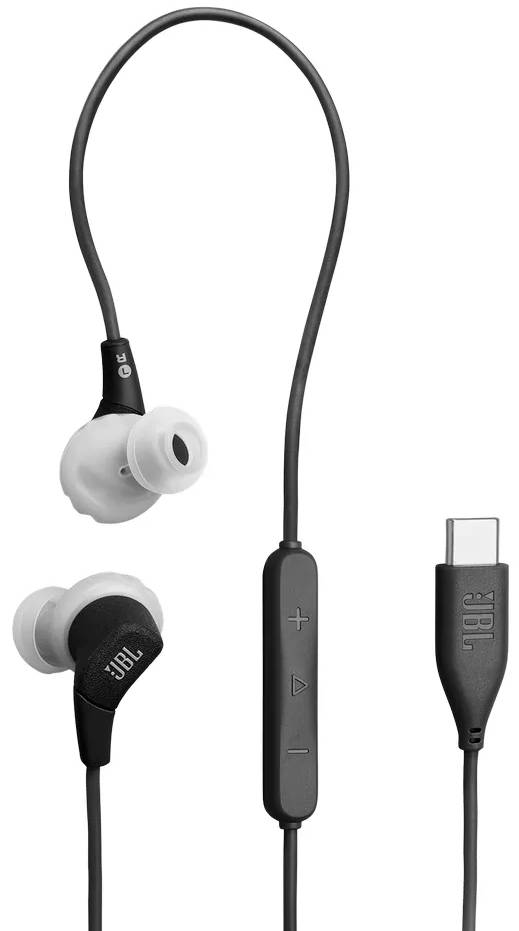 Наушники вкладыши проводные JBL Endurance RUN 3C USB-C Black (JBLENDURRUN3CBLKG) - Фото 1