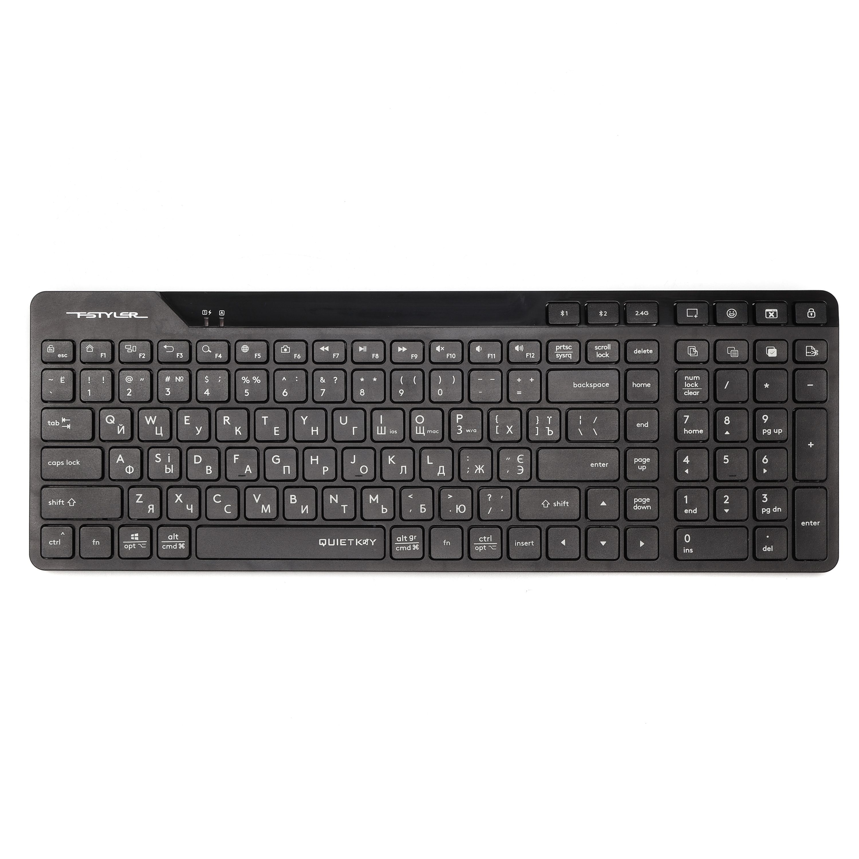 Клавиатура беспроводная A4tech FBK27C AS (Black) - Фото 1