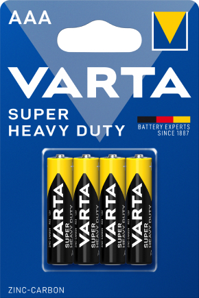 Батарейки Varta SUPERLIFE AAA BLI 4 ZINC-CARBON - Фото 1