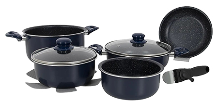 Набір посуду туристичний Gimex Cookware Set induction 8 пр. Bule (6977228) - Фото 1
