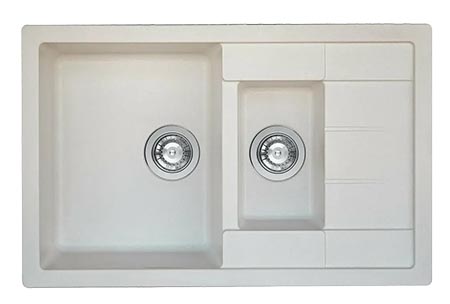 Мойка кухонная Platinum 7850W TOSKANA матовая Белая - Фото 1