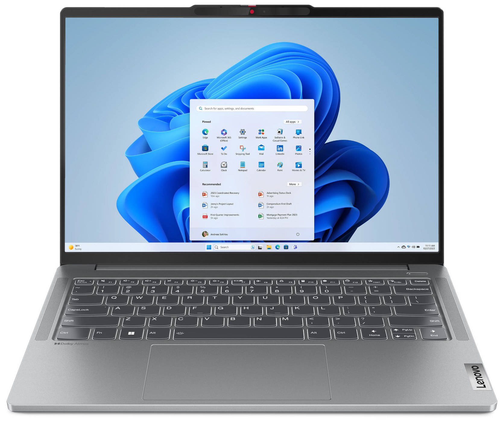Уценка - Ноутбук Lenovo IdeaPad Pro 5 14IMH9 (83D2003JRA) Arctic Grey - Фото 1