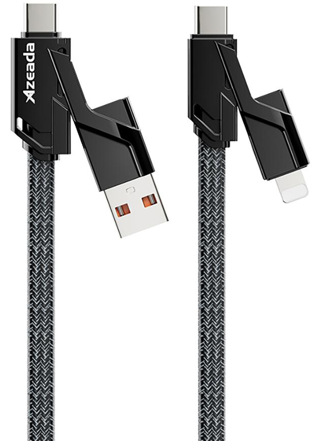 Кабель синхронизации данных Proda Azeada Armor PD-B96th Lightning 100W, Type-c USB to Type-C lightning 1,5 метри Black (PD-B96th-BK) - Фото 1