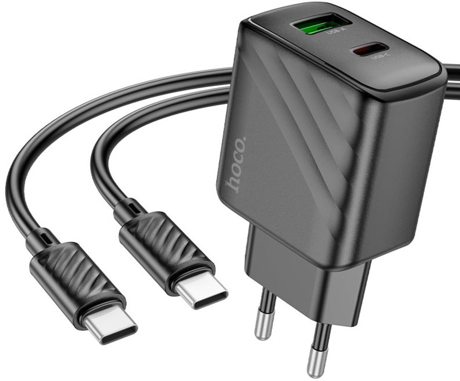Мережевий зарядний пристрій HOCO CS23A PD30W+QC3.0 Type-C (EU) Black (6942007609968) - Фото 1