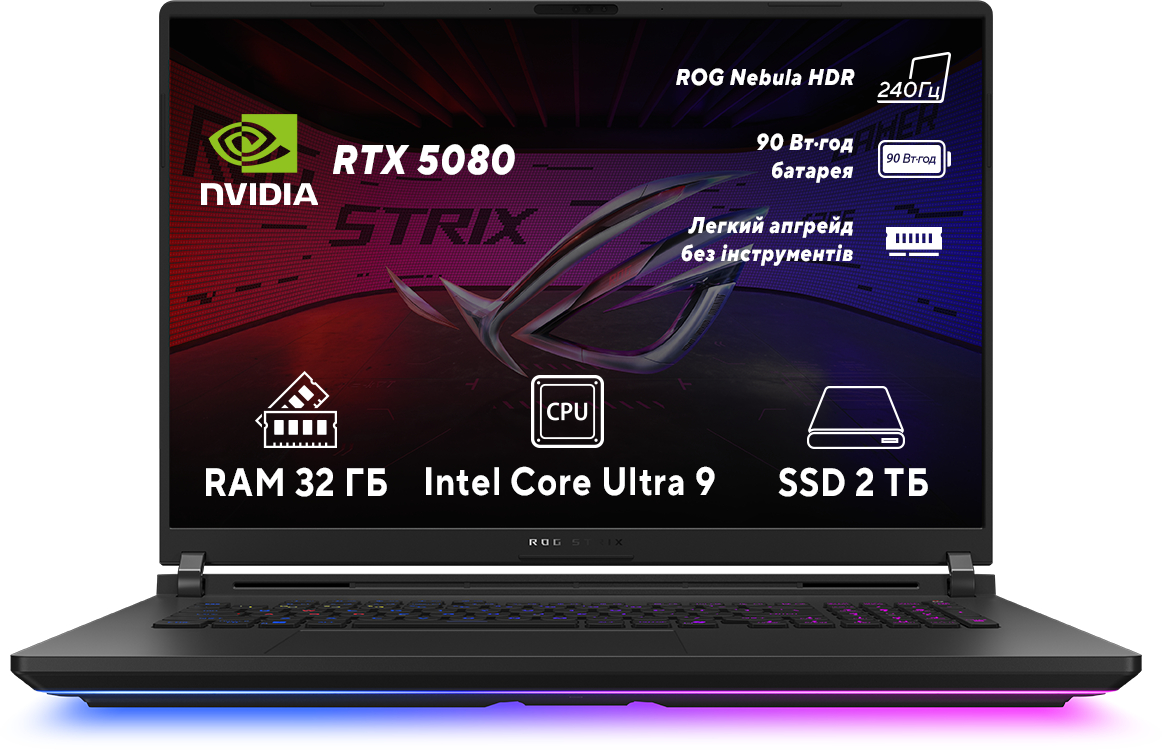 Ноутбук ігровий Asus ROG Strix SCAR 18 G835LW-SA083W Black - Фото 1