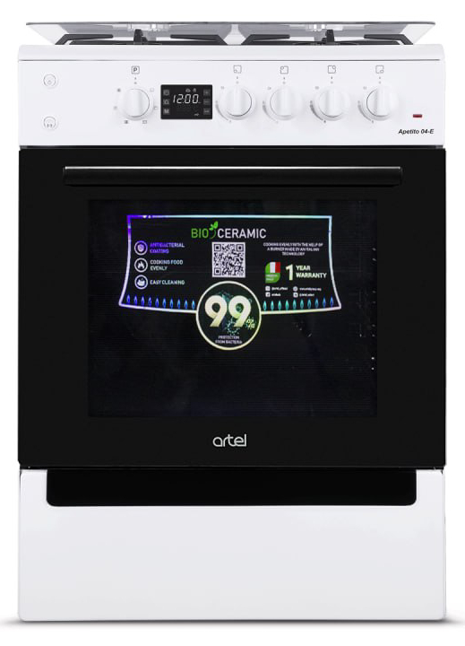 Плита газовая ARTEL APETITO 04-E White - Фото 1