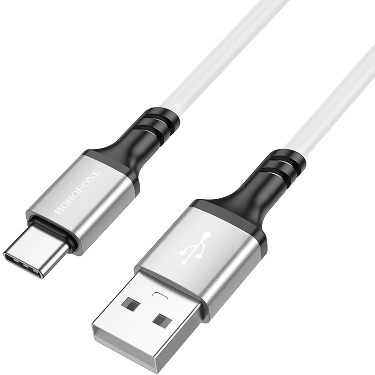 Кабель синхронізації даних BOROFONE BX83 Type-C White (6974443386424) - Фото 1