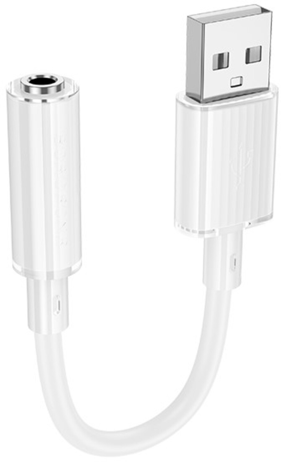 Переходник BOROFONE BV22 USB-A to 3.5 White (6941991117022) - Фото 1