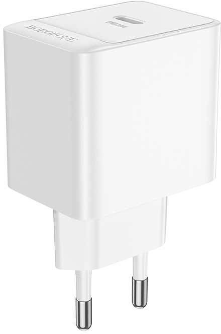 Сетевое зарядное устройство BOROFONE BAS13A Erudite single port PD20W charger EU White (6941991104862) - Фото 1