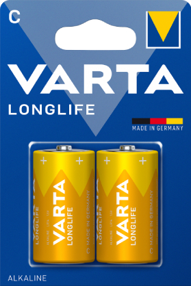 Батарейка тип C (LR-14) Varta Longlife C/LR14 BL 2 шт (04114101412) - Фото 1