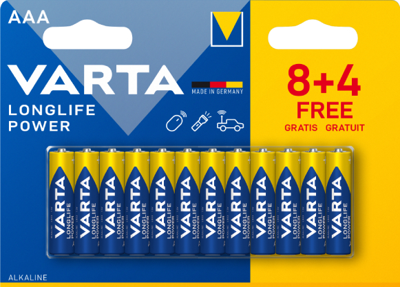 Батарейка тип AAA Varta HIGH Energy AAA BLI 12 (8+4) ALKALINE - Фото 1