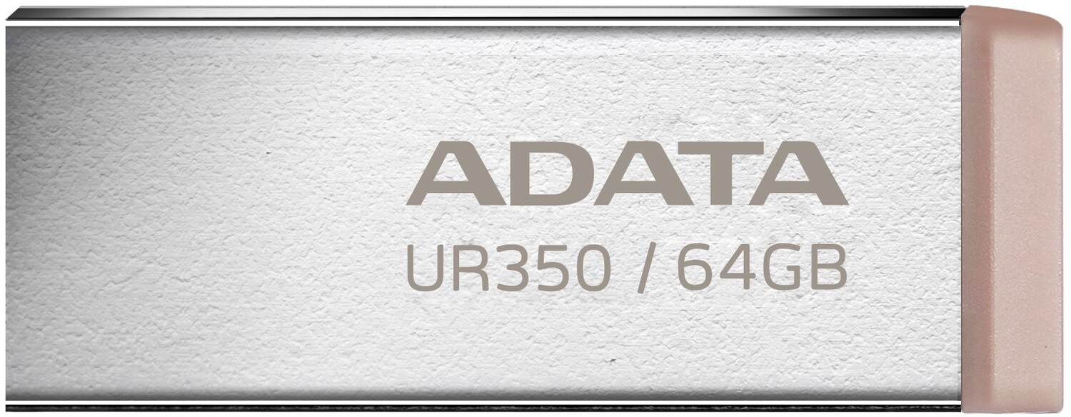 Флеш USB ADATA USB 3.2 UR 350 64Gb Silver/Beige (UR350-64G-RSR/BG) - Фото 1
