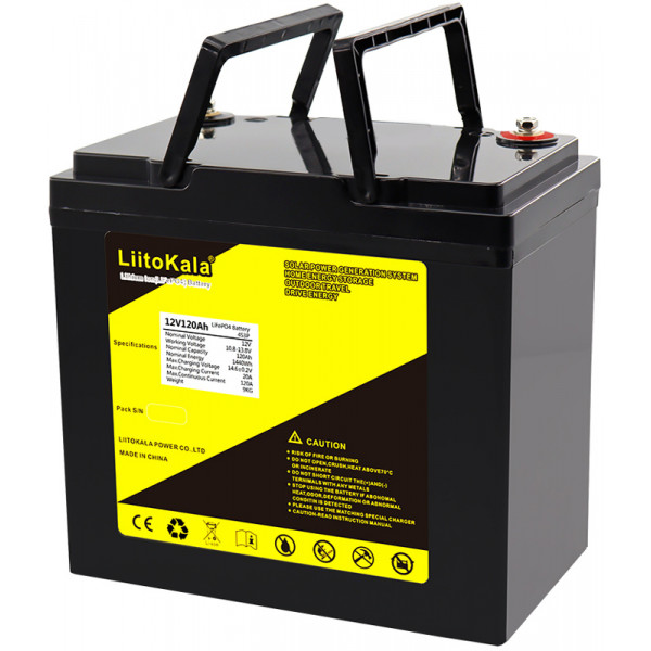 Аккумулятор для ИБП LiitoKala 12V 120Ah LiFePO4 - Фото 1