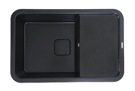 Мойка кухонная Platinum 7850 CUBE матовая Черная - Фото 1