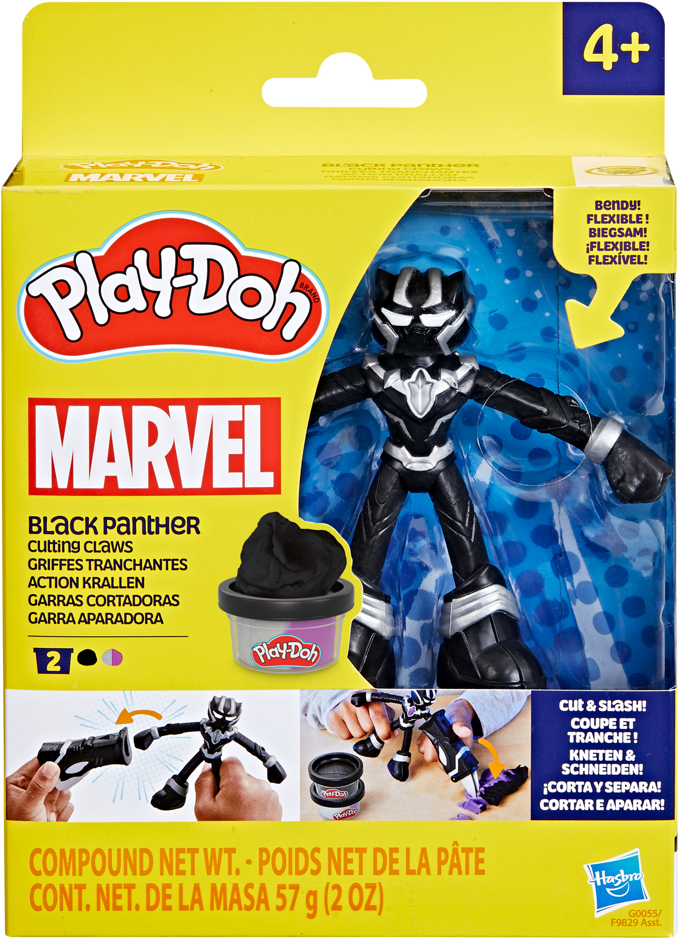 Наборы для лепки Hasbro Play-Doh ''Герои Marvel'' BLACK PANTHER CUTTING CLAWS (F9829_G0055) - Фото 1
