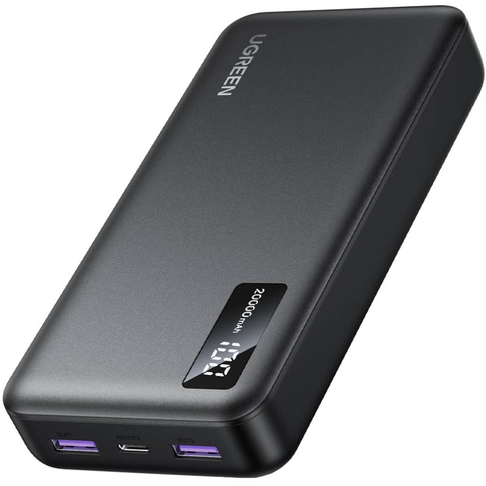 Батарея мобильная UGREEN 20000mAh 22,5W PD 2хUSB-A +2xUSB-C Black (884614) - Фото 1