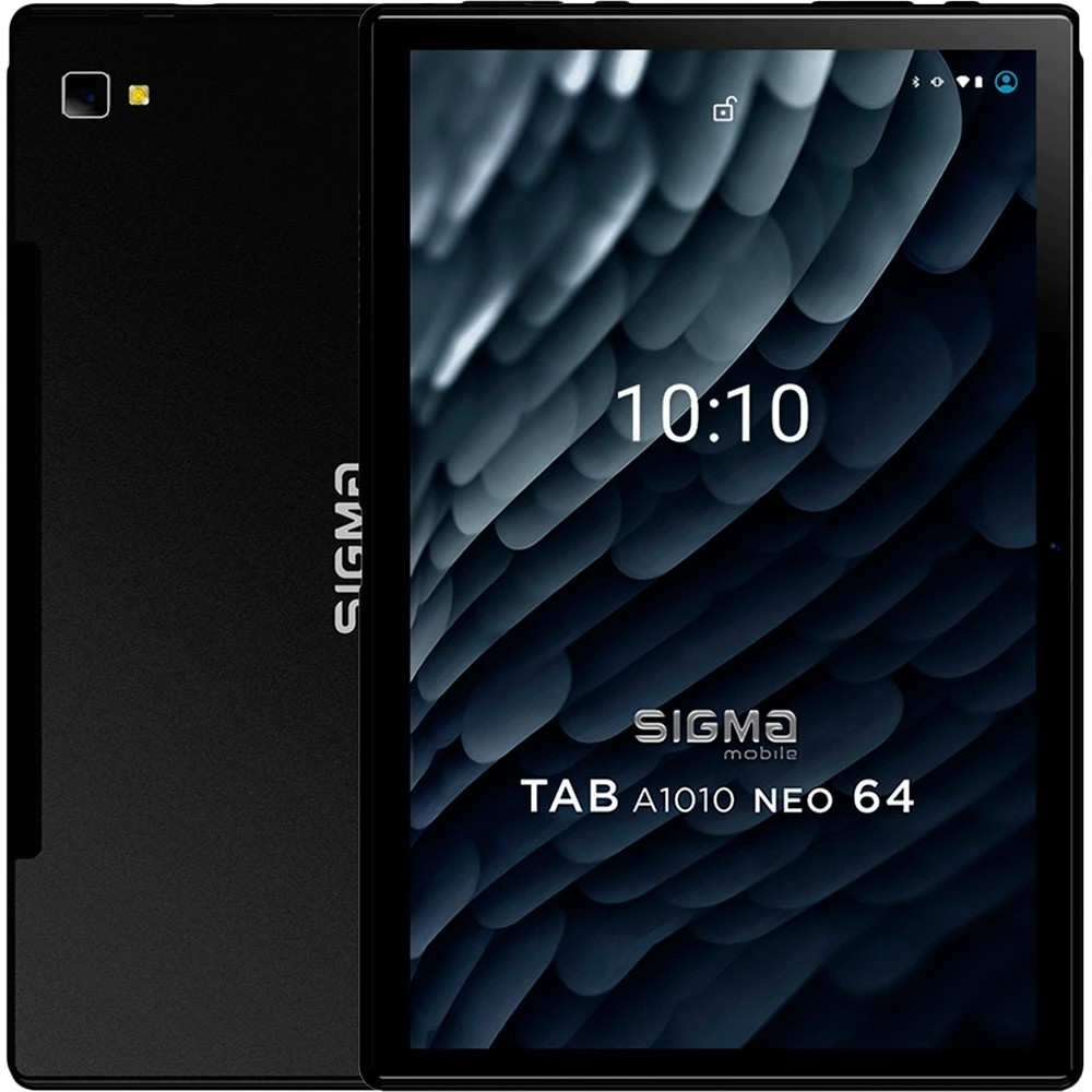 Планшет Sigma mobile Tab A1010 Neo 4/64GB 4G Dual Sim Black+чехол-книга - Фото 1