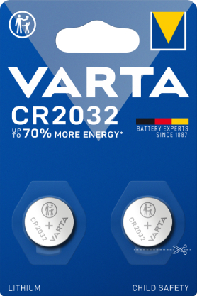 Батарейка тип CR2032 Varta CR2032 блистер, 2 шт. (06032101402) - Фото 1