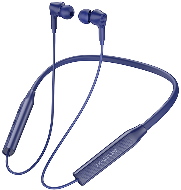 Наушники вкладыши беспроводные TWS BOROFONE BE59 Rhythm neckband Blue (6974443388909) - Фото 1