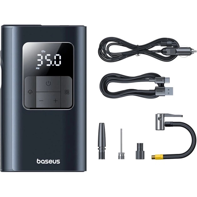 Автокомпресор Baseus PrimeTrip VA1 Wired and Wireless 2-in-1 Tire Inflator Cosmic Black (C11169001121-00) - Фото 1