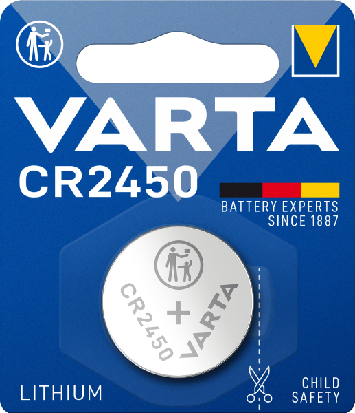 Батарейка Varta CR 2450 BLI 1 Lithium (06450101401) - Фото 1
