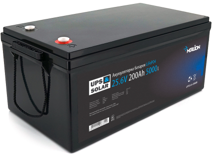 Батарея для солнечного инвертора Merlion LiFePO4 25.6V 200AH (8S1P/BMS-100A) до 5000 циклов (LFP25.6-200US-ML) - Фото 1