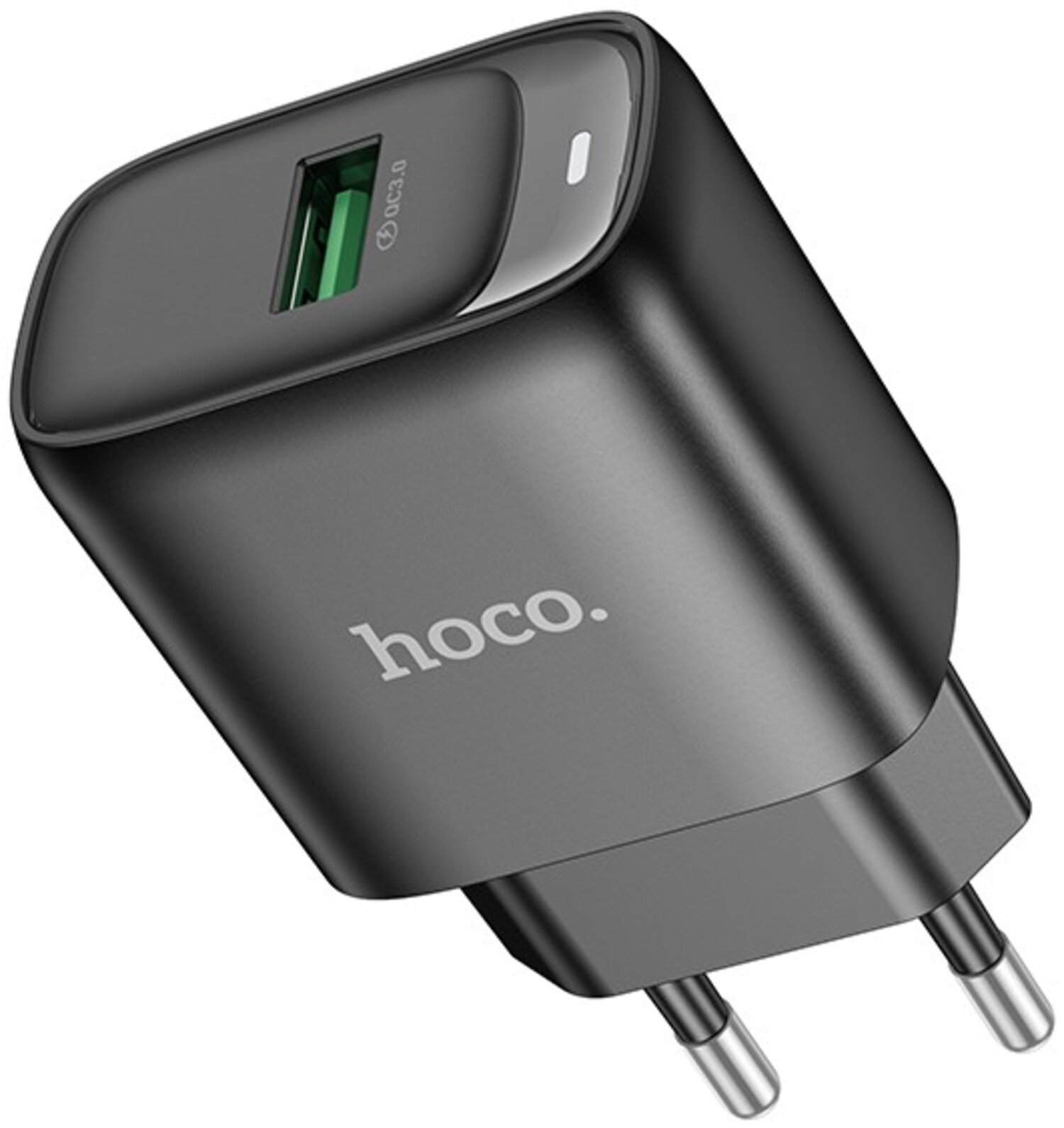 Сетевое зарядное устройство HOCO C140AQC3.0 charger(EU) Black (6942007627788) - Фото 1
