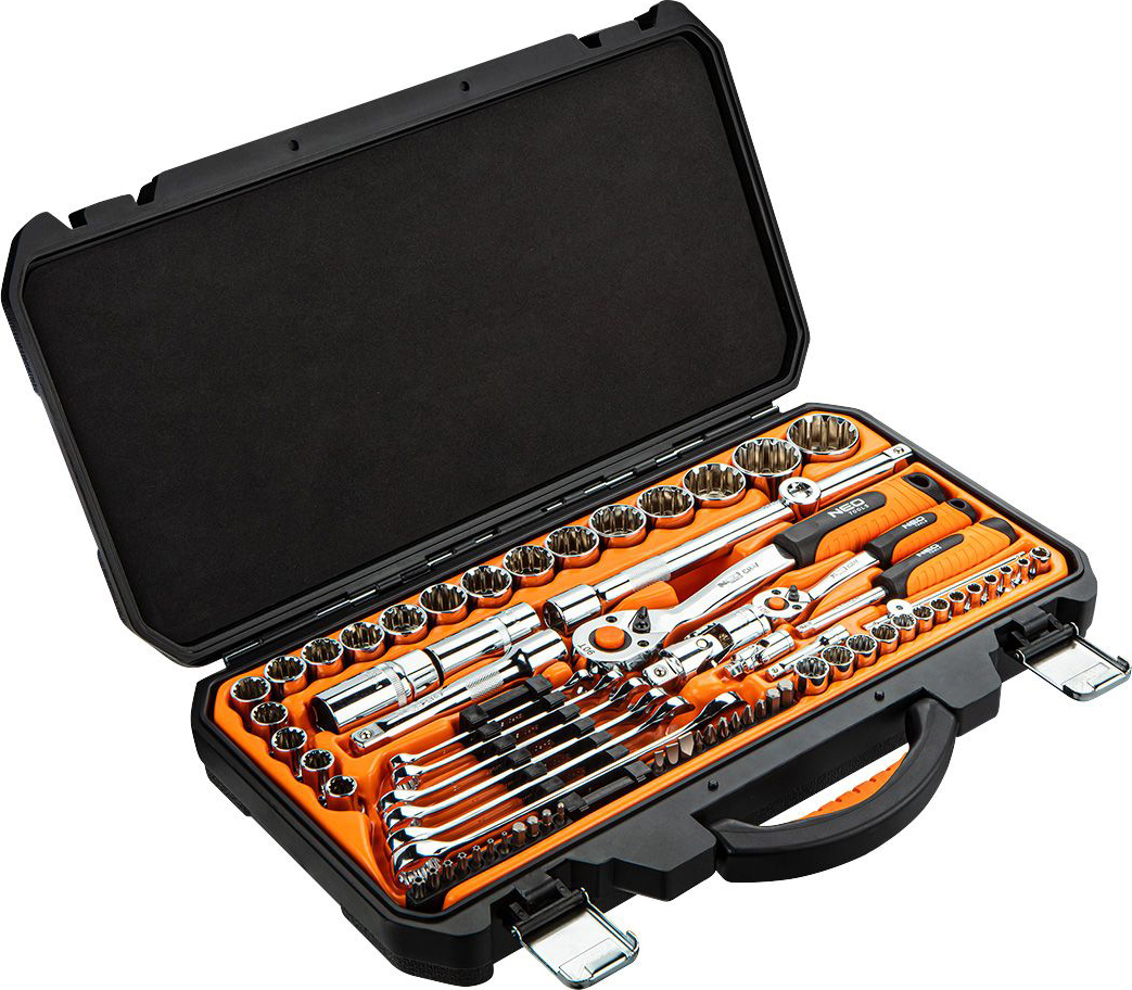 Набор инструментов Neo Tools 08-690 1/2-1/4 71 шт. - Фото 1