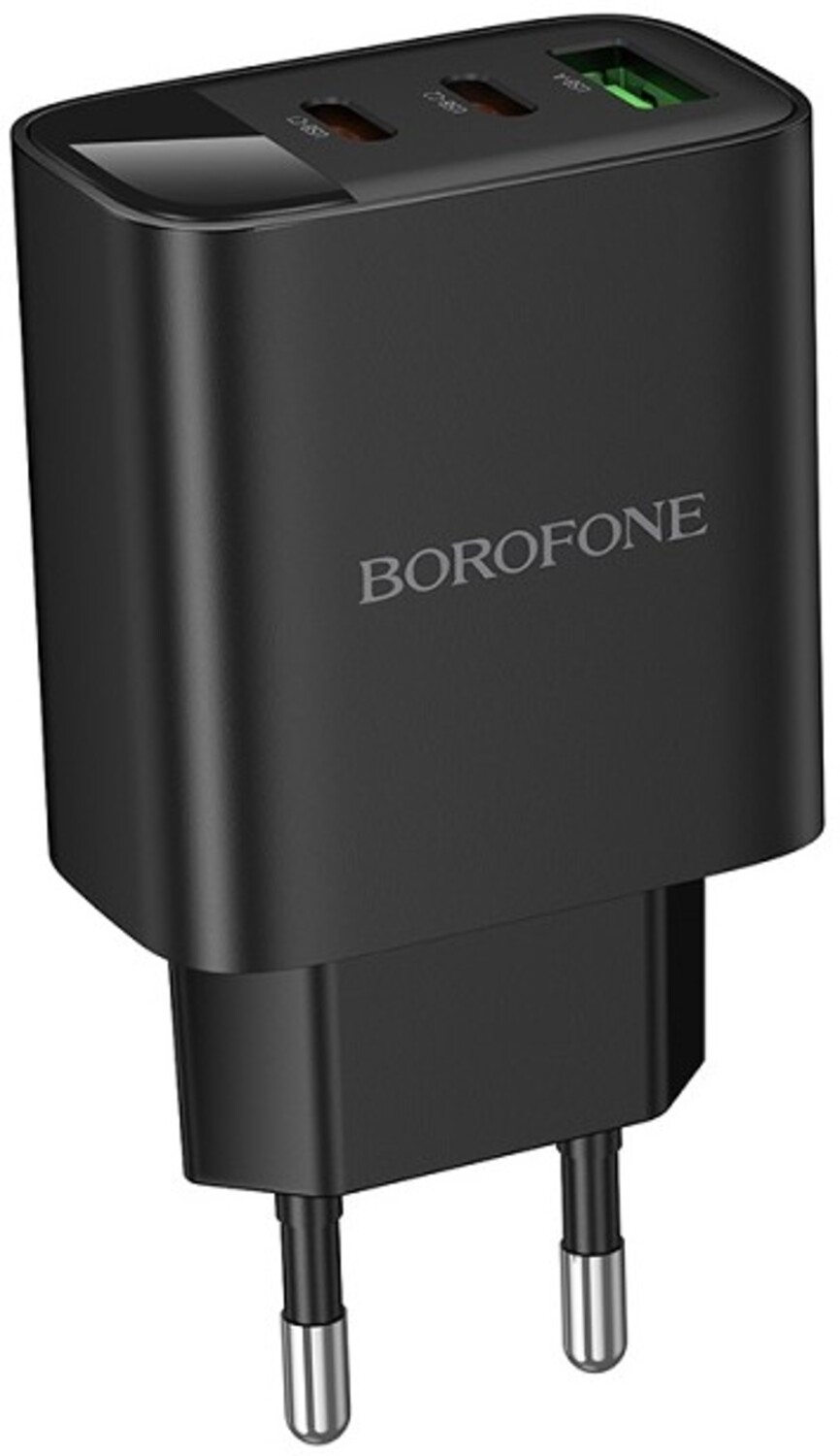 Мережевий зарядний пристрій BOROFONE BA98A Ilustre PD30W (2C1A) (EU) Black (6941991120510) - Фото 1