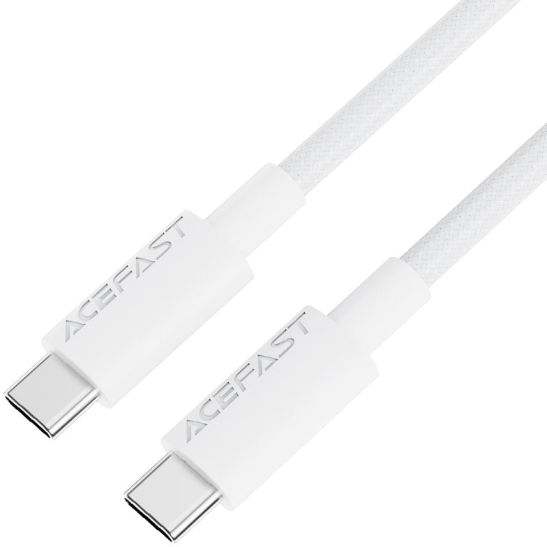 Кабель синхронизации данных AceFast C18-03 USB-C to USB-C White (6974316284253) - Фото 1