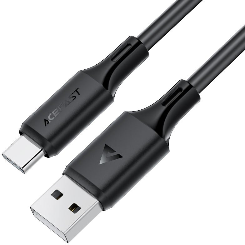 Кабель синхронизации данных AceFast C17-04 USB-A to USB-C Black (6974316284178) - Фото 1