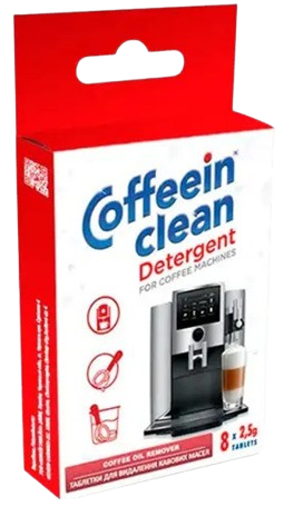 Таблетки для удаления масляного налета Coffeein clean Detergent  2,5g блистер 8шт, 20 г - Фото 1