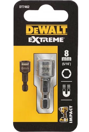 Торцева голівка DeWALT Impact 1/4"х8 мм (DT7462) - Фото 1