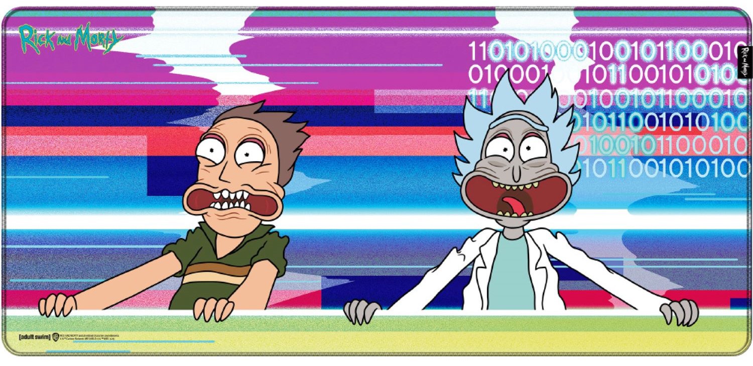 Килимок для миші  ігровий Warner Bros. Rick and Morty Glitched XL (FWBMPRIMOR24003XL) - Фото 1