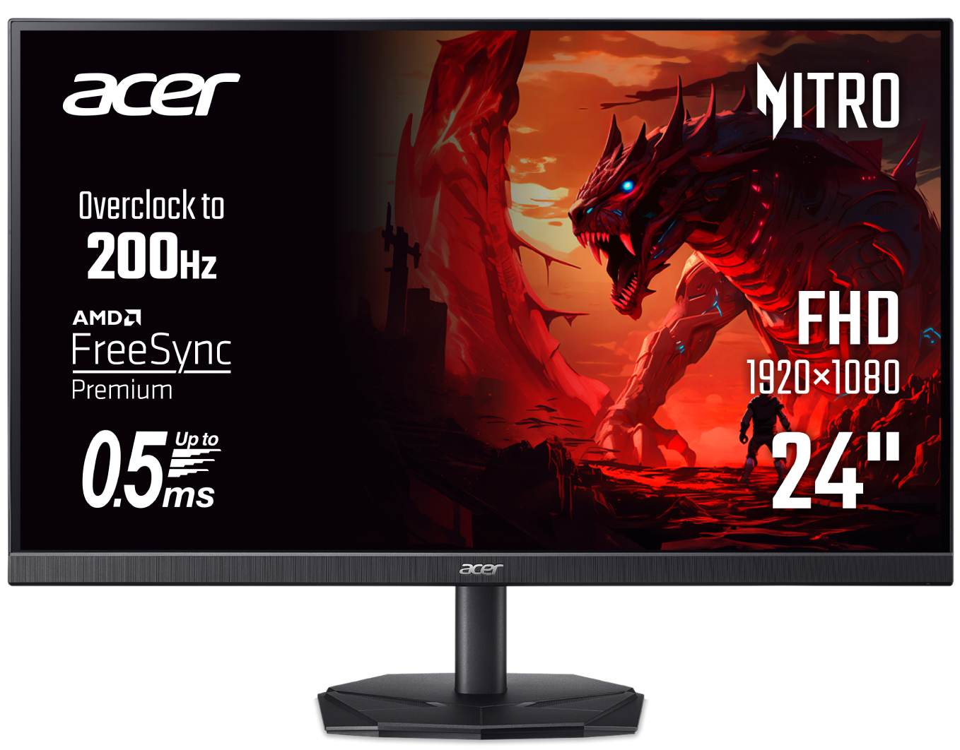 Монітор ігровий Acer Nitro KG241YX1bmiipx (UM.QX1EE.101) - Фото 1