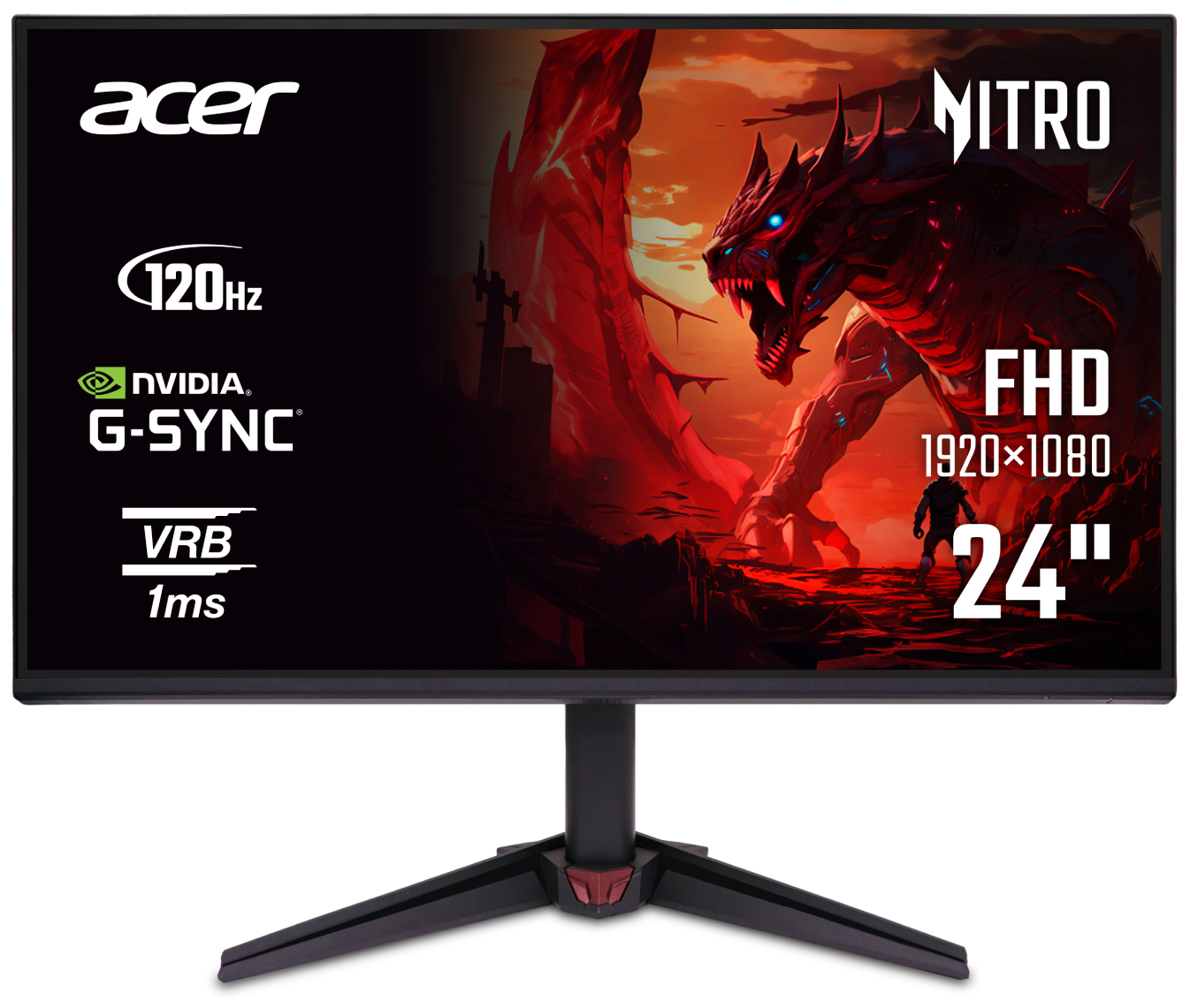 Монітор Acer Nitro VG240YGbip (UM.QV0EE.G03) - Фото 1