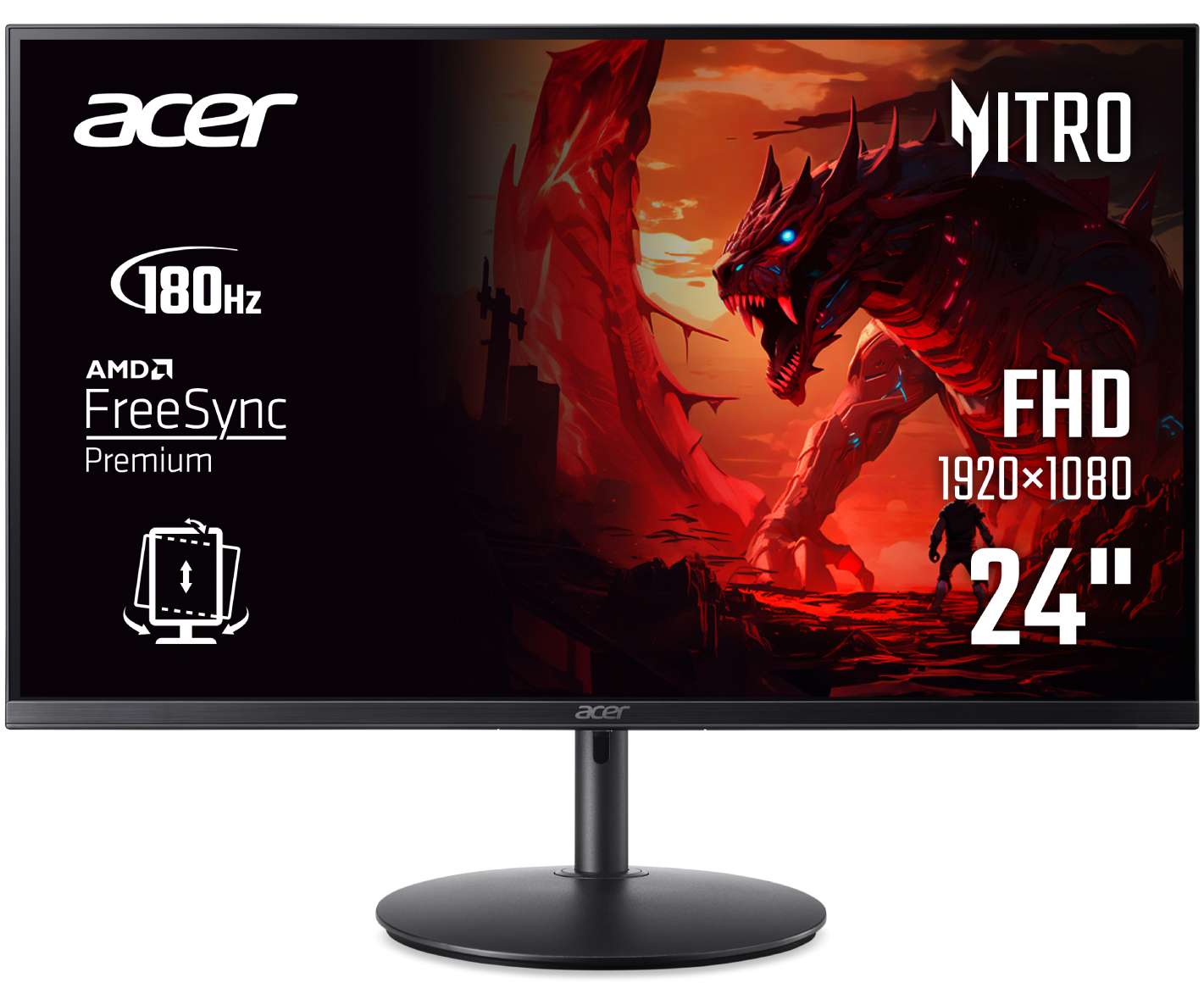 Монітор ігровий Acer Nitro XF240YM3biiph (UM.QX0EE.315) - Фото 1