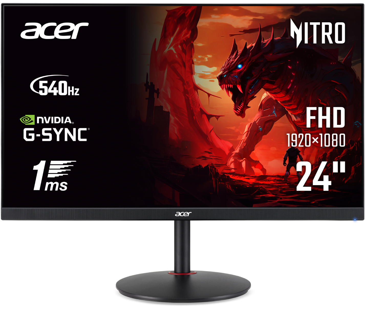Монітор ігровий Acer Nitro XV242Fbmiiprx (UM.FX2EE.F01) - Фото 1