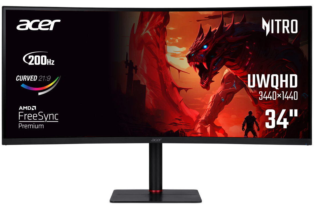 Монітор ігровий Acer XV345CURX0bmiipphx (UM.CX5EE.001) Black - Фото 1