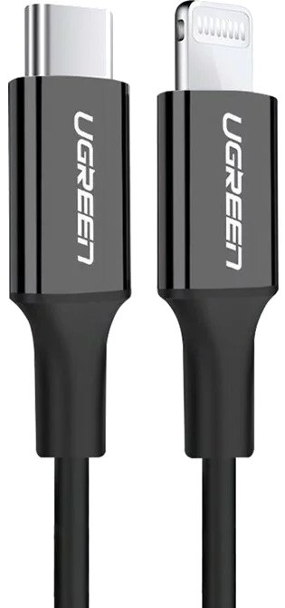 Кабель синхронизации данных UGREEN USB 2.0 Type-C M-Lightning M 2m 3A Black (60752) - Фото 1