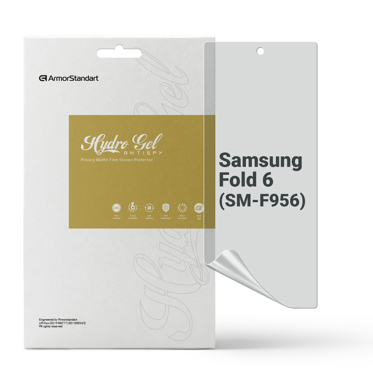 Защитная пленка для смартфона Armorstandart Anti-spy на внешний дисплей для Samsung Fold 6 (SM-F956) (ARM79592) - Фото 1