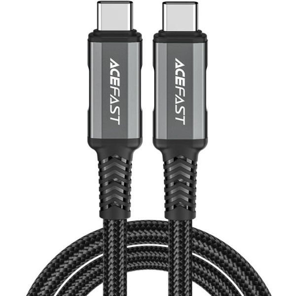 Кабель синхронизации данных AceFast USB 2.0 Type-C M-M, 1м 240W C1-09 Black-grey (6974316282631) - Фото 1