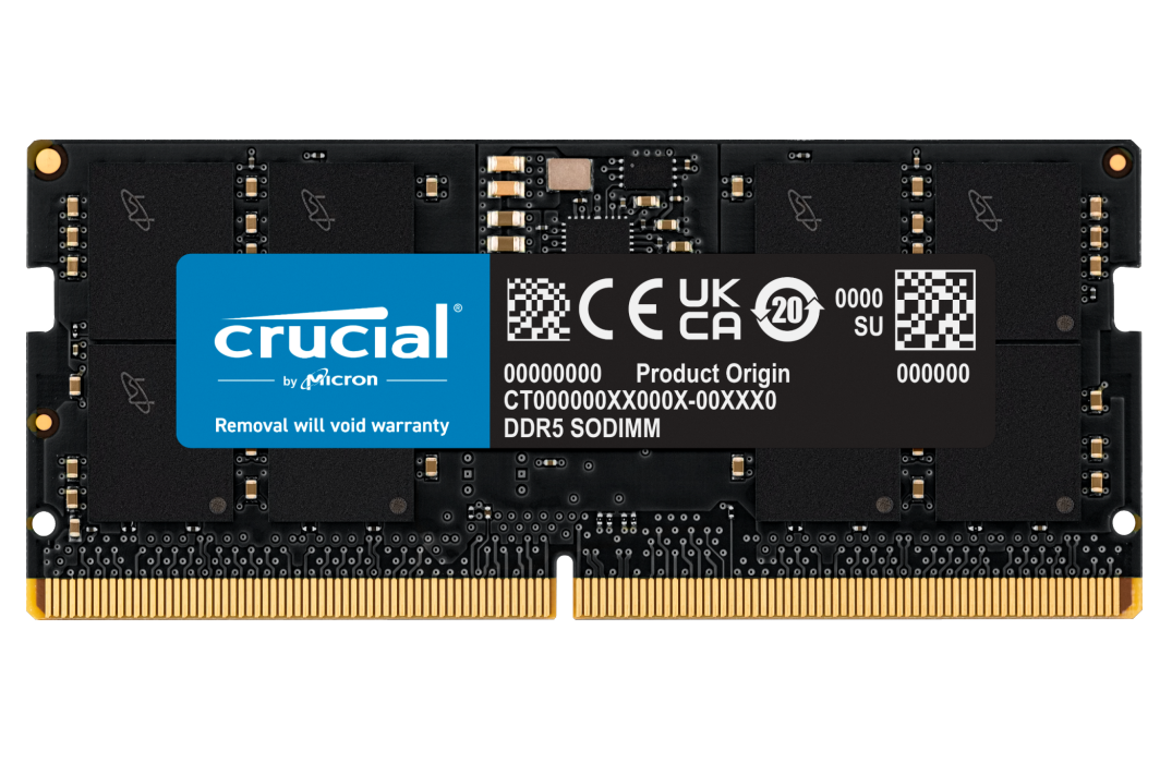 Память DDR Crucial Micron 16GB DDR5-5600 SO (CT16G56C46S5) - Фото 1
