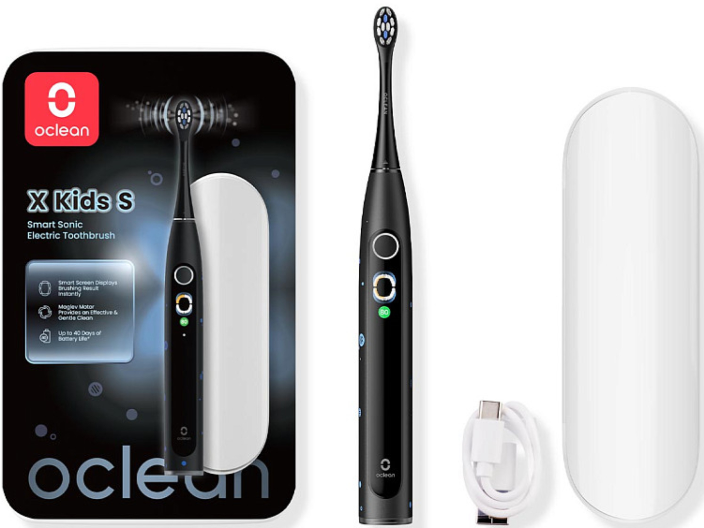Зубная щетка электрическая Oclean X Kids Set Black (6970810557237) - Фото 1