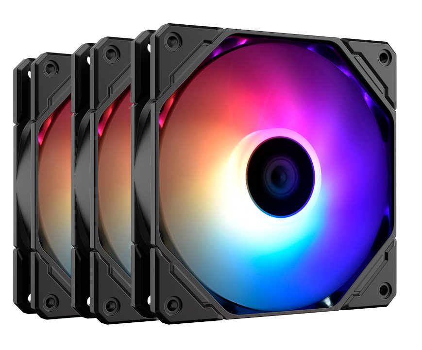 Корпусный вентилятор ID-Cooling TF-12025 Pro ARGB Trio - Фото 1