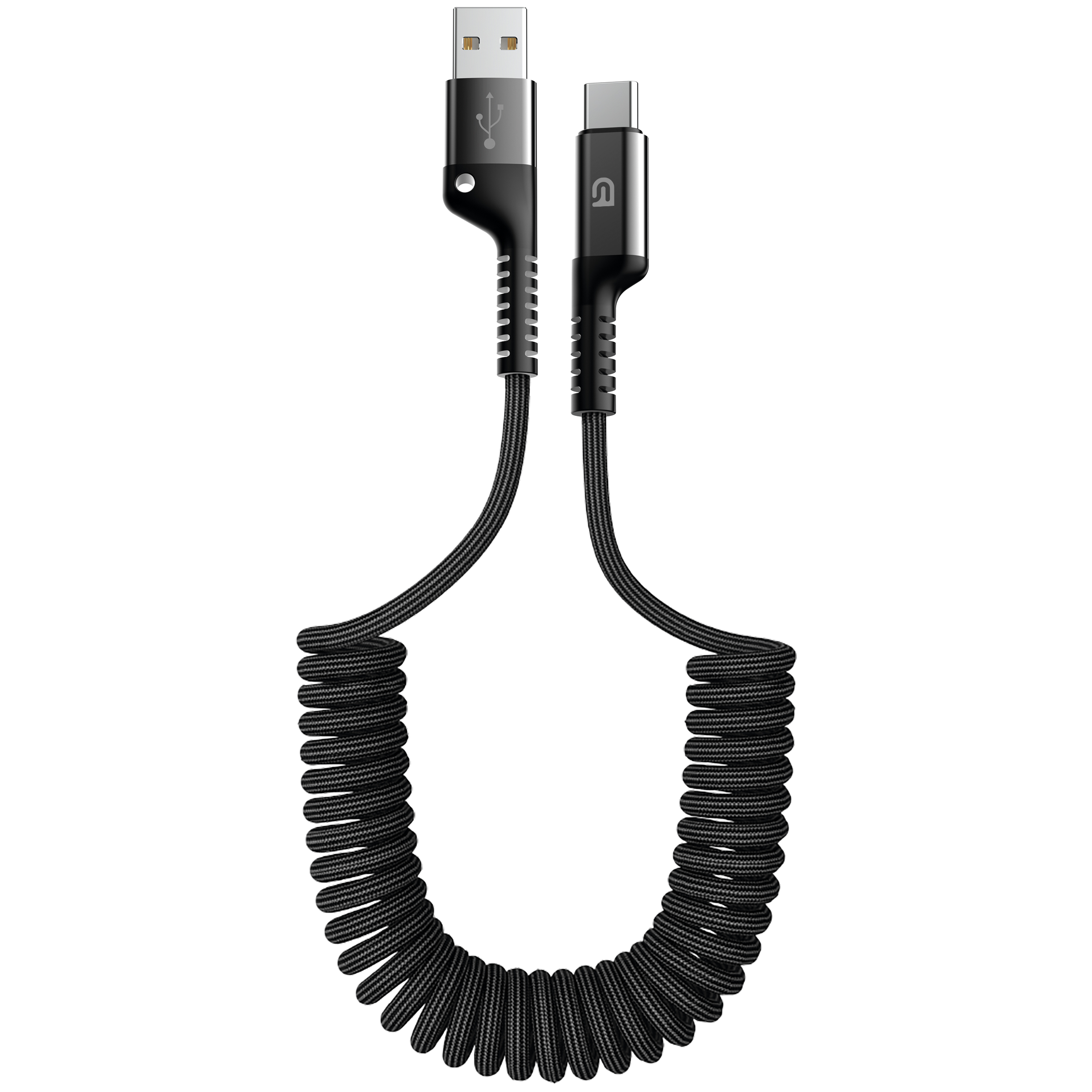 Кабель синхронізації даних Armorstandart AR17 Spiral USB-A to USB-C 2.4A 1m Black (ARM75390) - Фото 1