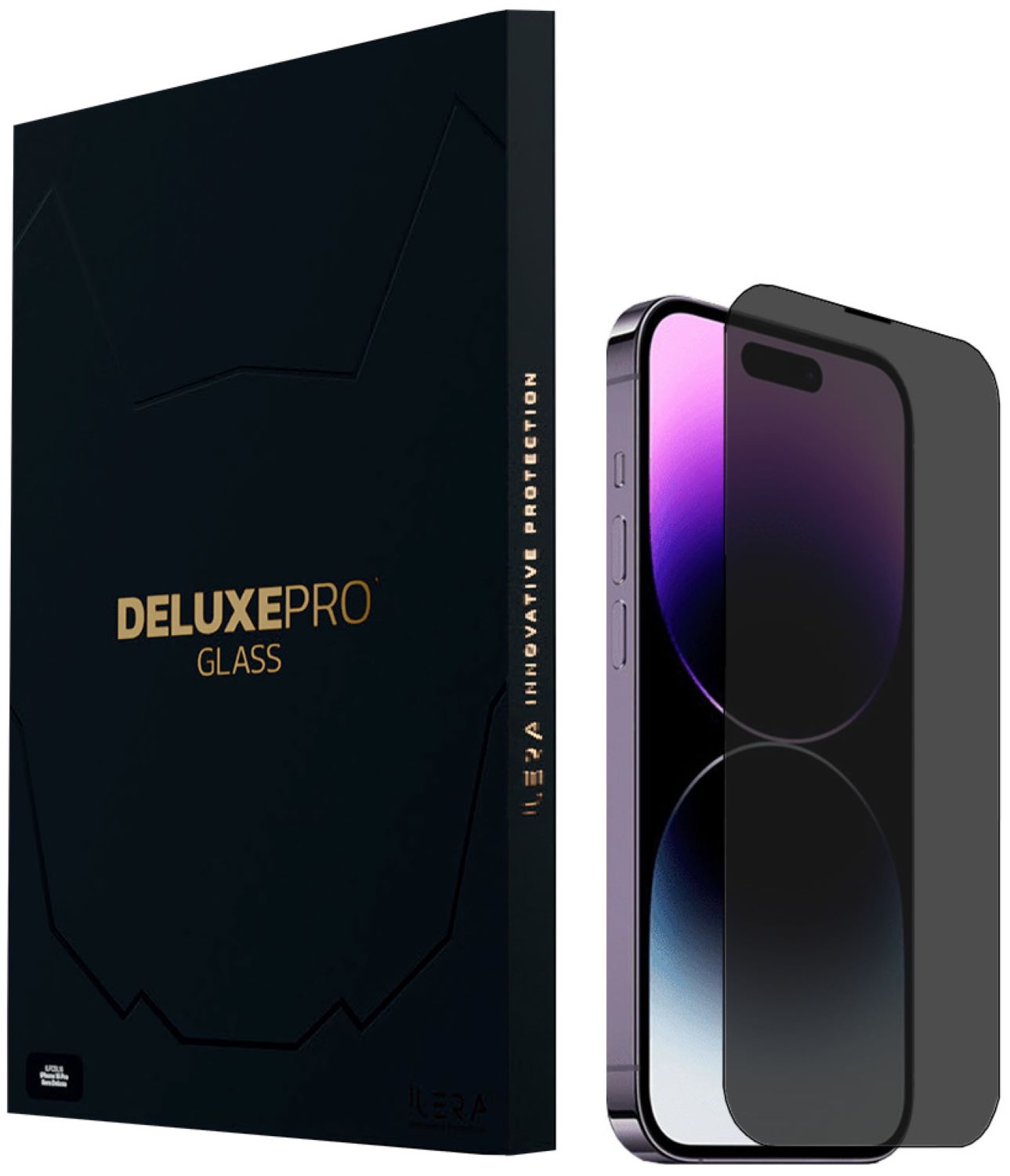 Купить Защитное стекло для смартфона ILera DeLuxe Incognito FullCover Glass for iPhone 14 Pro (iLInDL14Pr) - Фото 1 Защитное стекло для смартфона ILera DeLuxe Incognito FullCover Glass for iPhone 14 Pro (iLInDL14Pr) - Фото 1