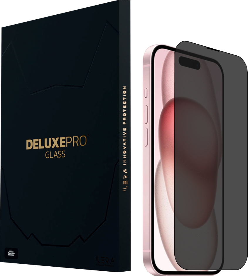 Захисне скло для смартфону ILera DeLuxe Incognito FullCover Glass for iPhone 15 Pro (iLInDL15Pr) - Фото 1