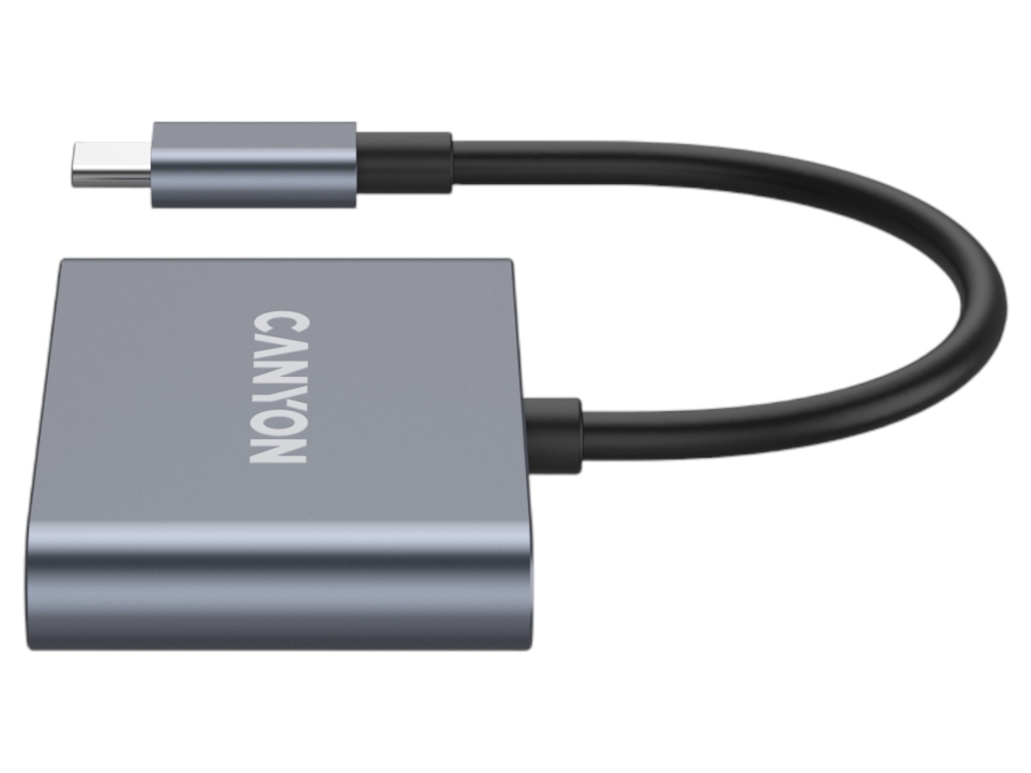 Хаб USB Canyon DS-3 3in1 USB-C Dark Grey (CNS-TDS3) - Фото 1